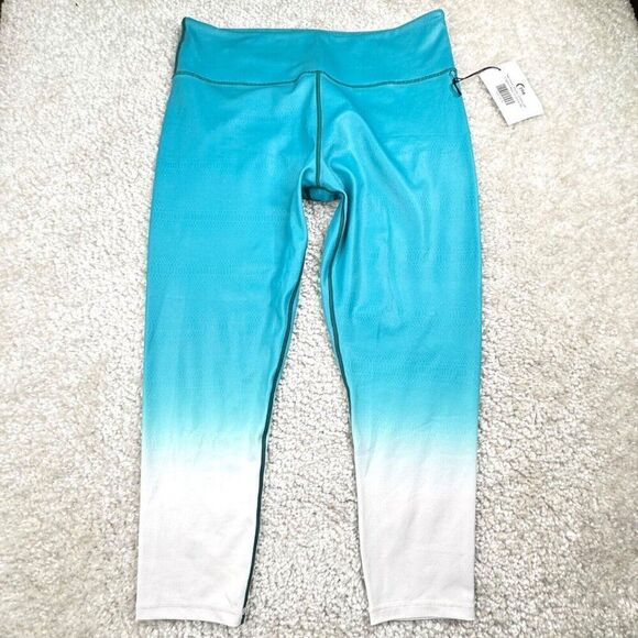 Zyia Teal Venom Metallic Ombre Light N Tight Hi Rise Legging - Picture 2 of 13